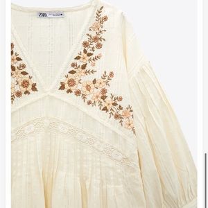 Mini Dress With Zari Embroidery